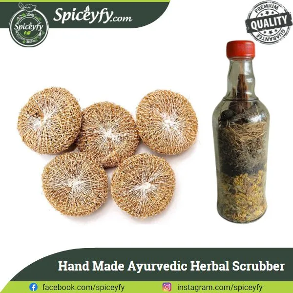 Hand Made Ayurvedic Herbal Bath Scrubber & Jedi Butty