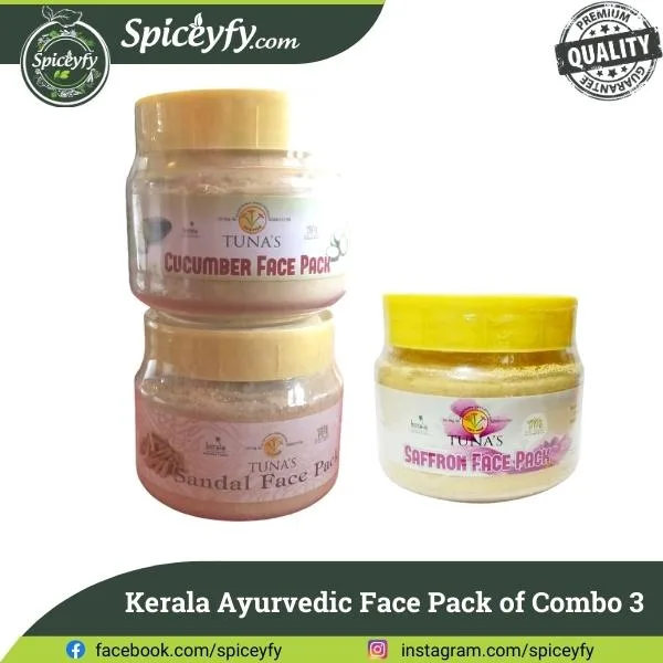 Kerala Ayurvedic Face Pack of Combo 3